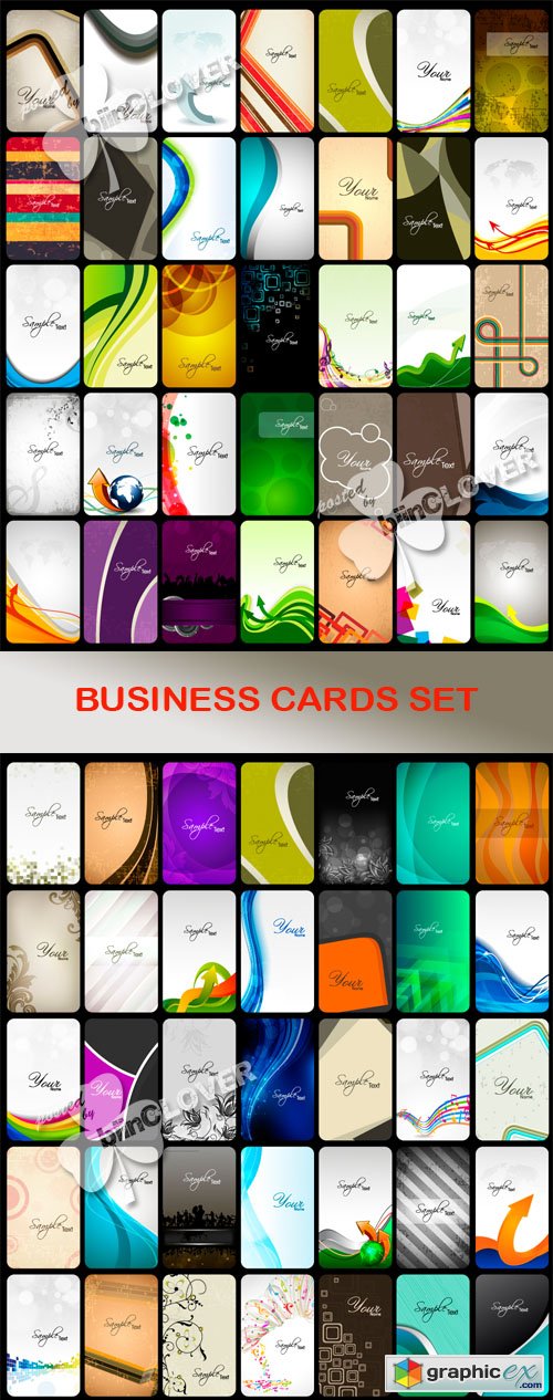 Vector Business cards set 0452