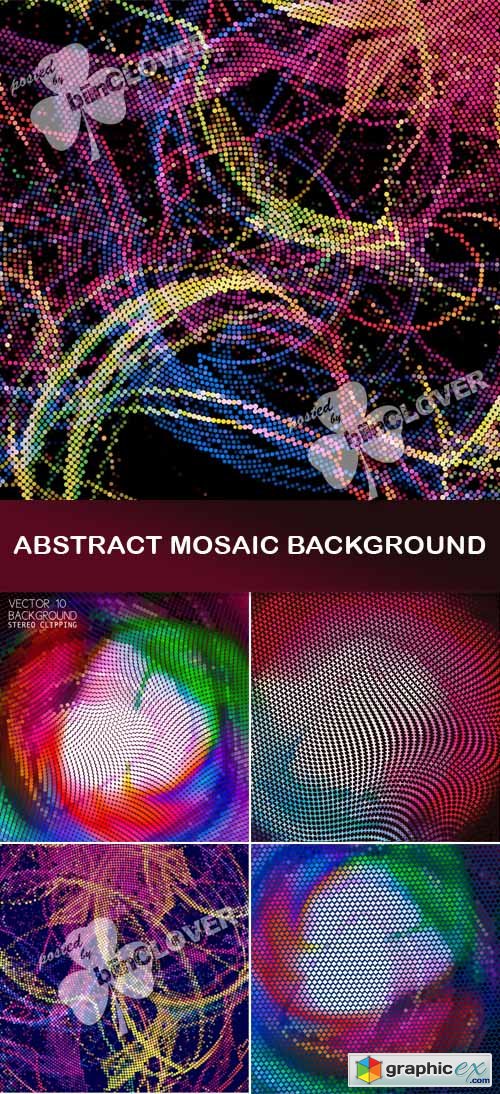 Vector Abstract mosaic background 0452