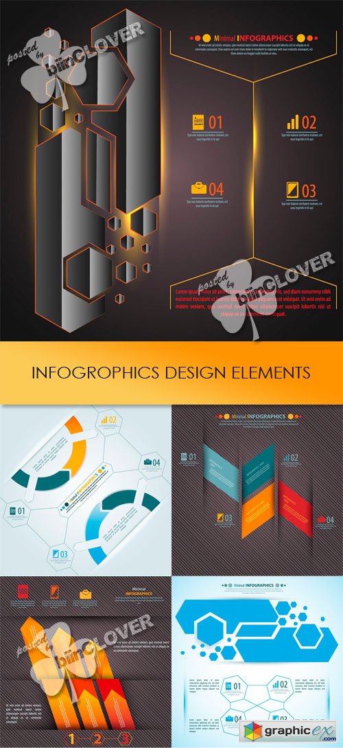 Vector Infographic design elements 0449
