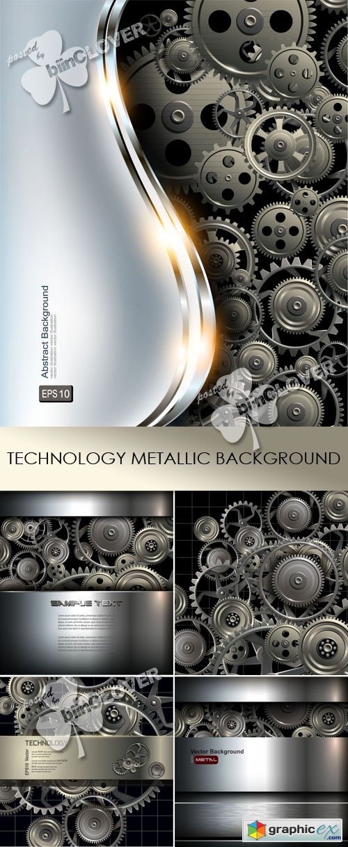 Vector Technology metallic background 0446