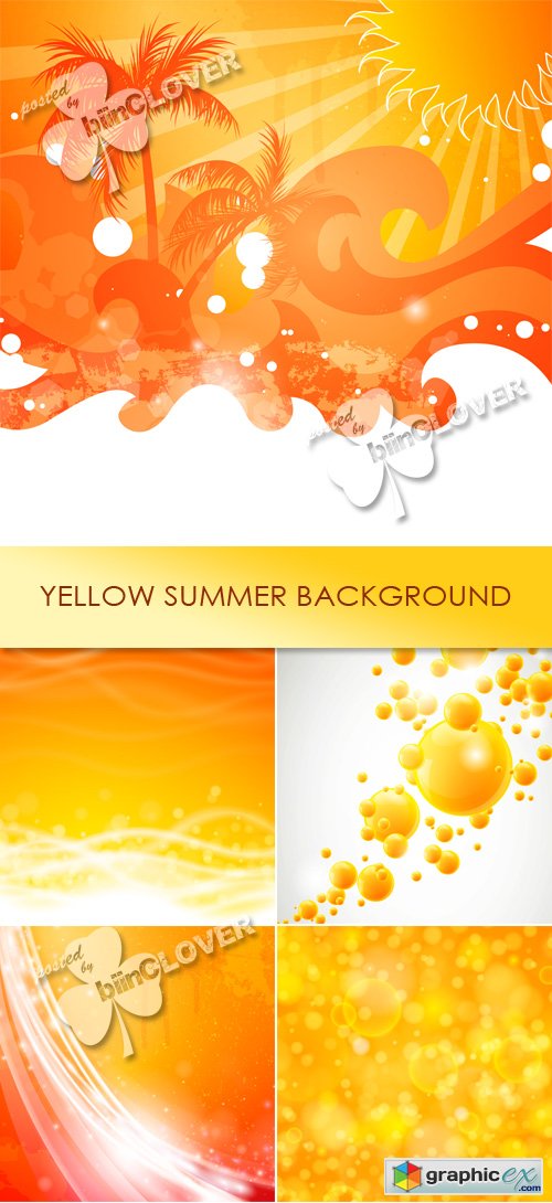 Vector Yellow summer background 0443