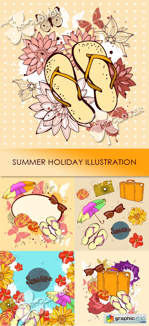 Vector Summer holiday illustration 0441