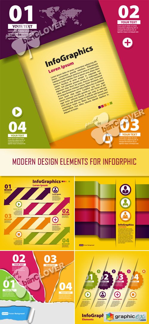 Vector Modern design elements for infographic 0440