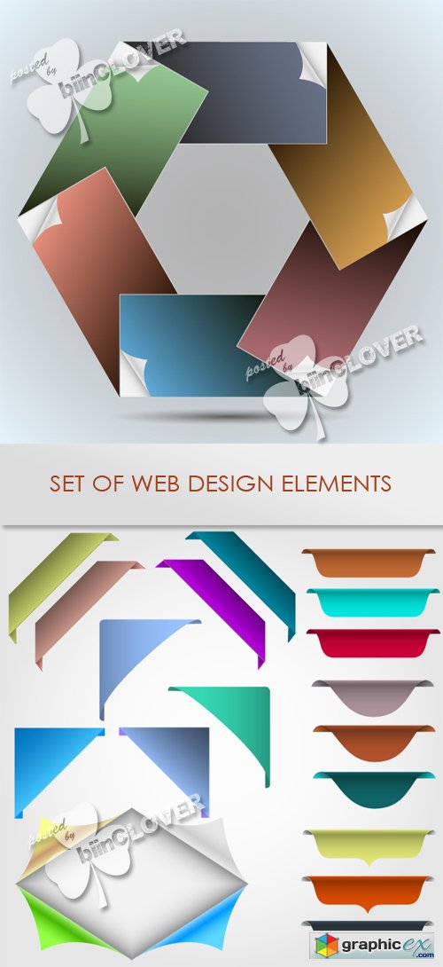 Vector Set of web design elements 0439