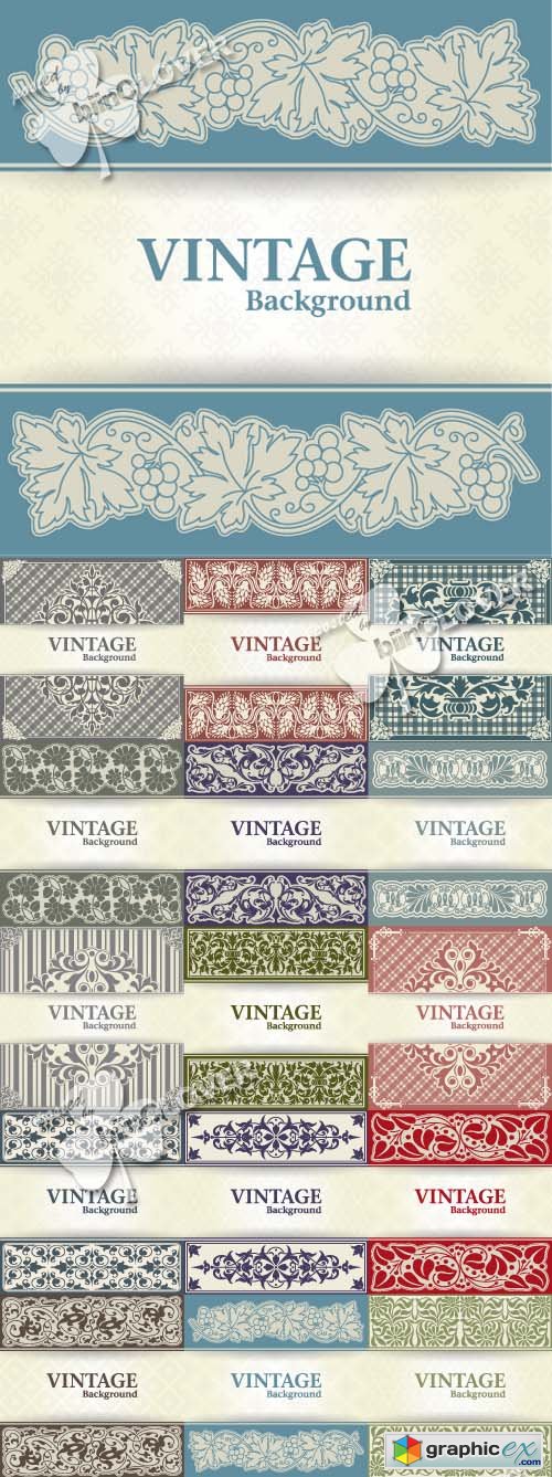 Vector Vintage style background 0434