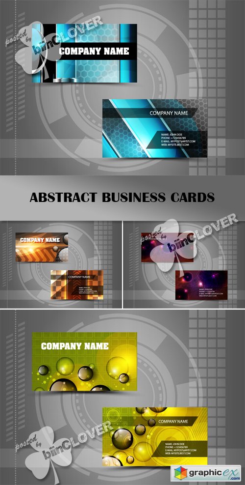 Vector Abstract business cards 0432