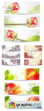 Vector Abstract colorful banners 0438