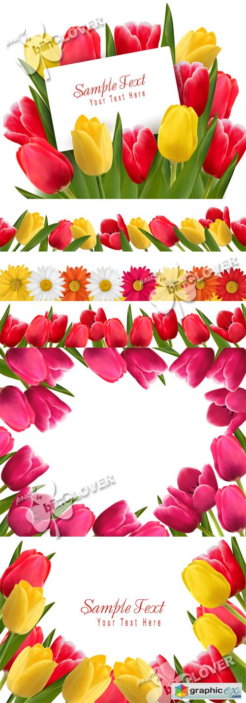 Vector Colorful flower background 0431