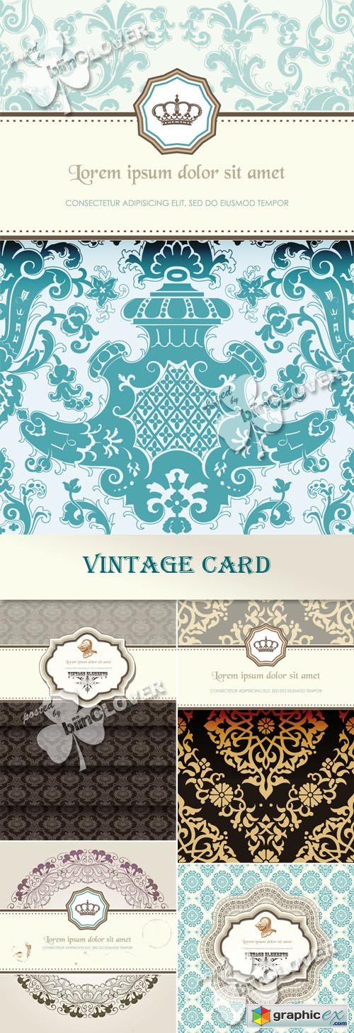 Vector Vintage card 0423
