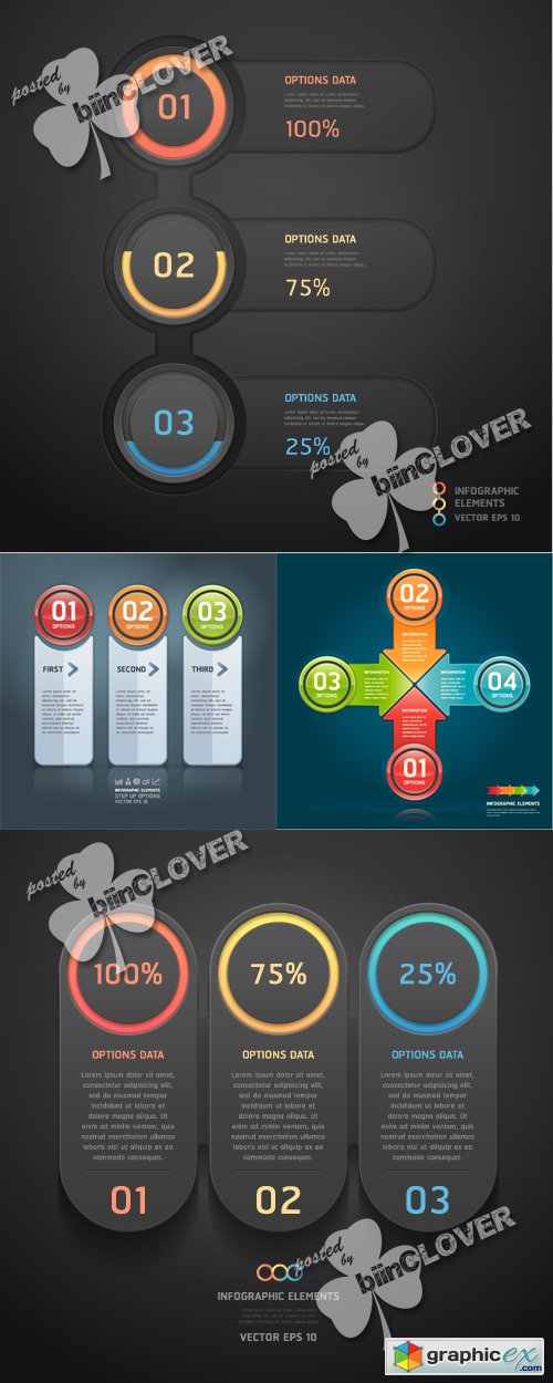 Vector Modern infographics design elements 0421