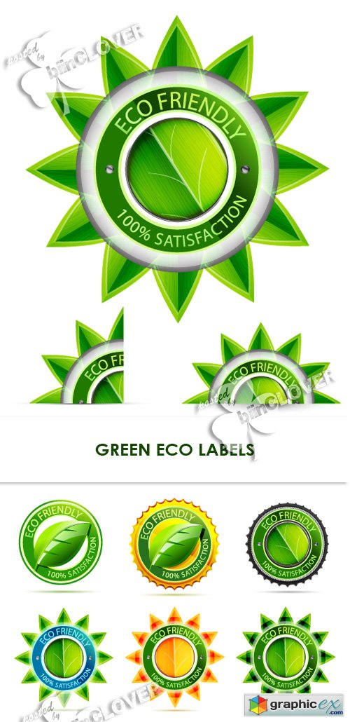 Vector Green eco labels 0417