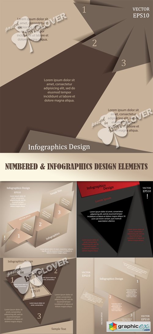 Vector Numbered and infographics design elements