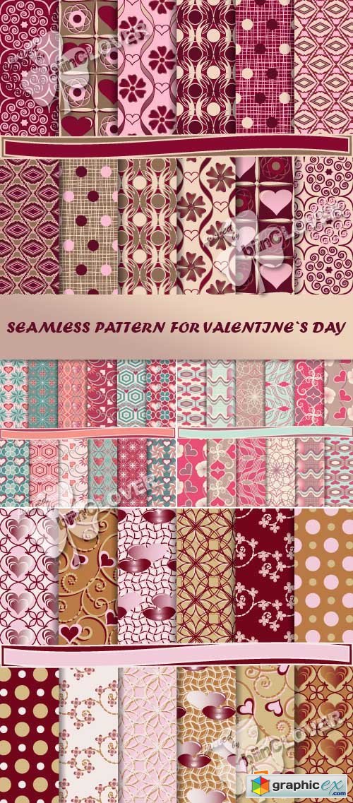 Vector Seamless pattern for Valentine&#039;s Day 0556