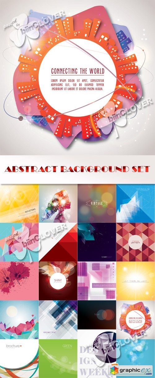 Vector Abstract background set 0554