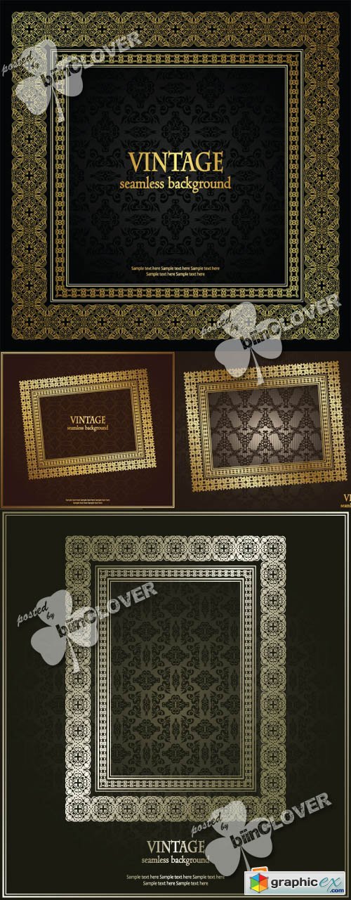 Vector Vintage frame in retro style 0387