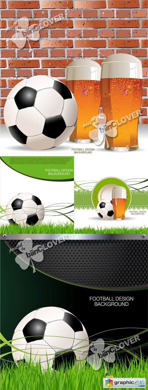 Vector Soccer ball background 0381