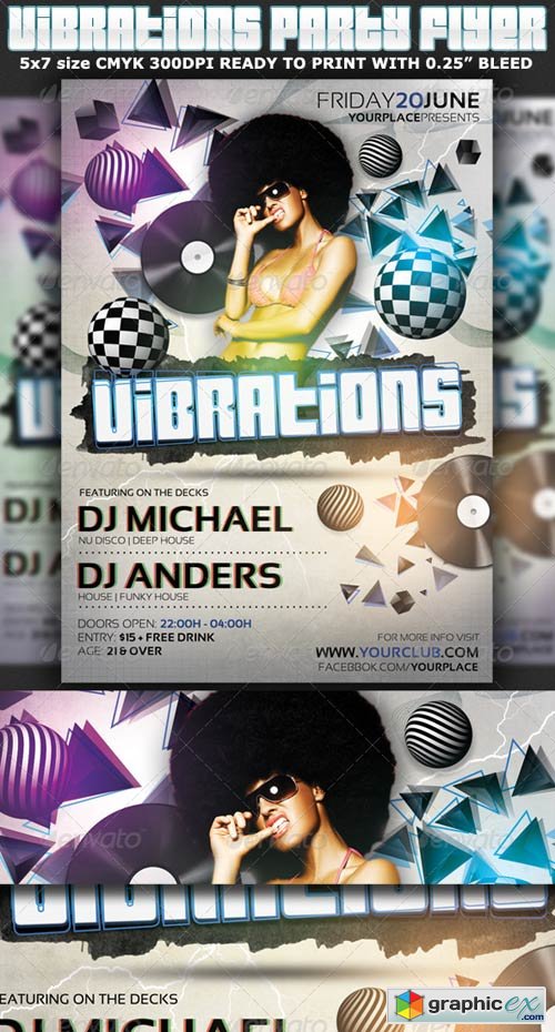 Vibrations Party Flyer Template