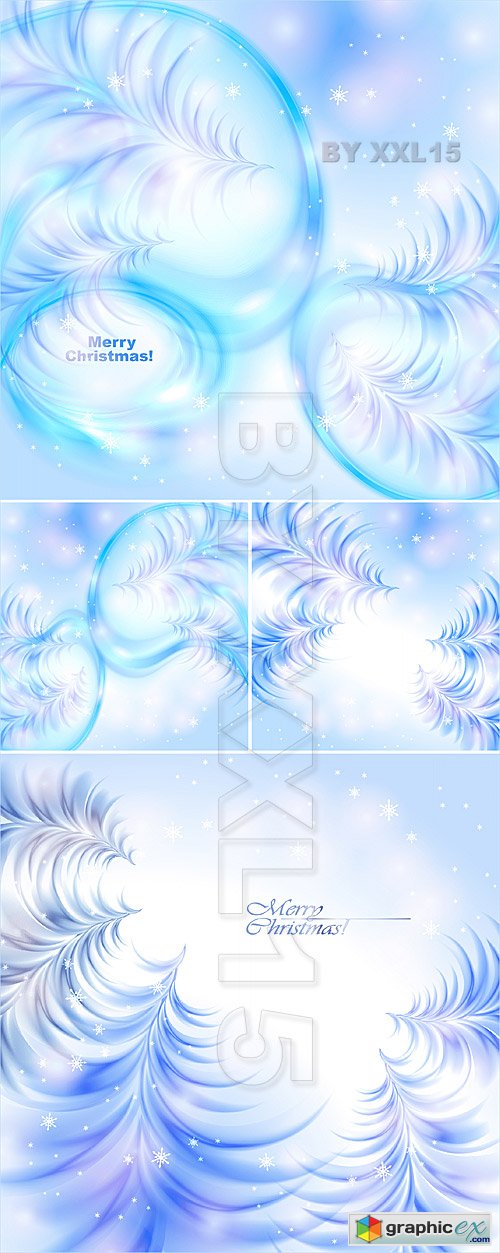 Vector Christmas icy abstract backgrounds