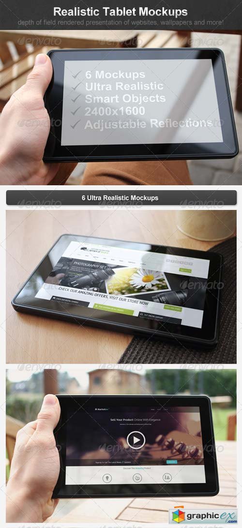 Realistic Tablet Mockups Template