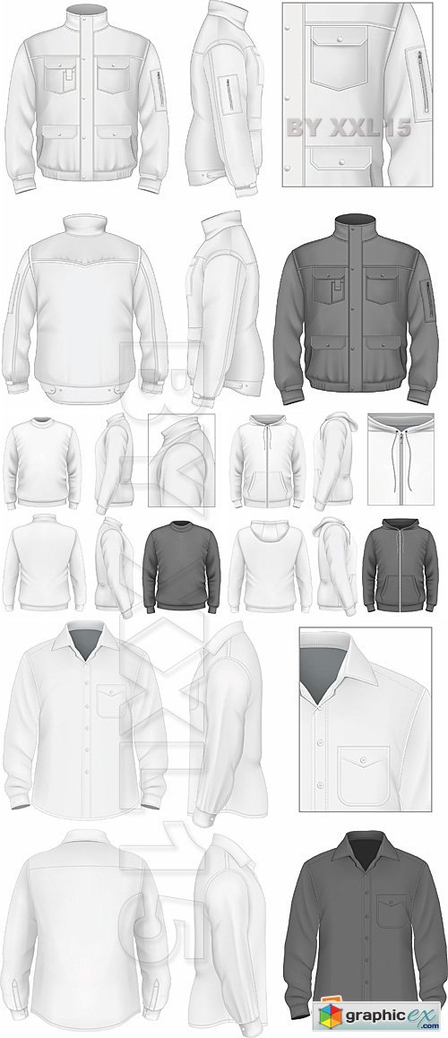 Vector Mens clothes templates