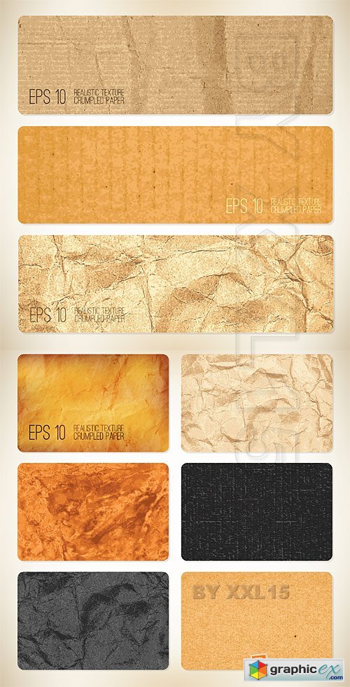Vector Crumpled paper backgrounds