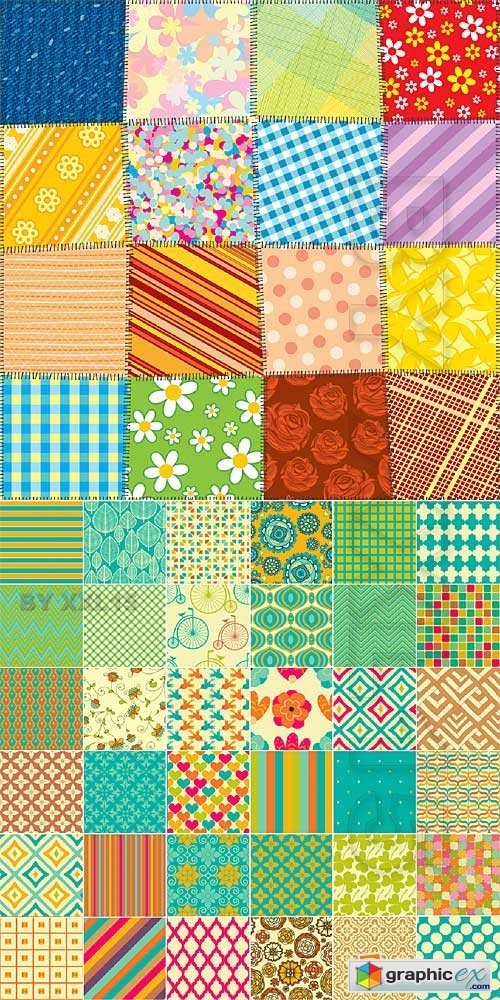 Vector Colorful seamless patterns