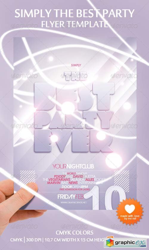 Simply The Best Party Ever Flyer Template