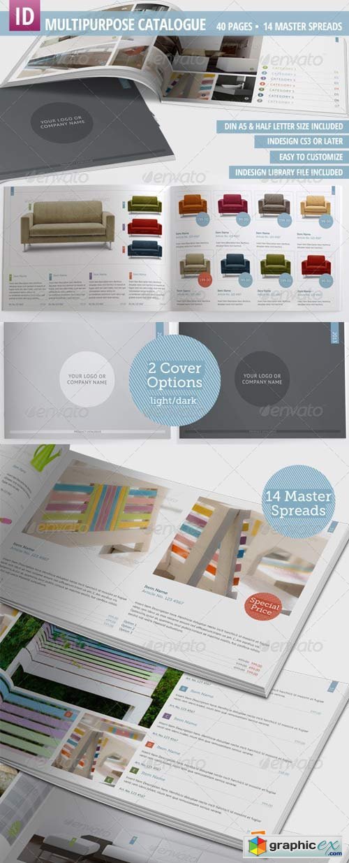 product catalogue template indesign free