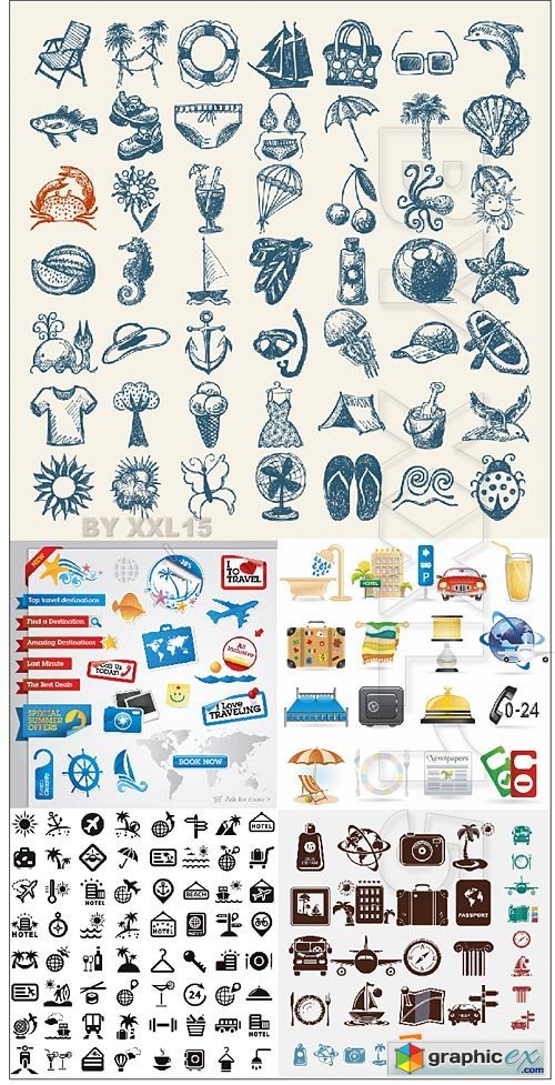 Vector Travel and tourism icons