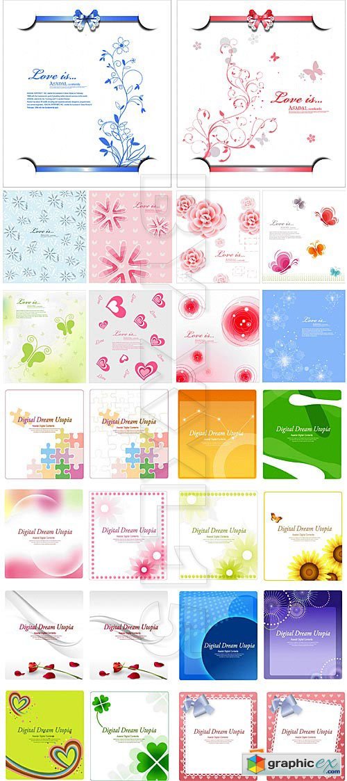 Vector Different greeting cards