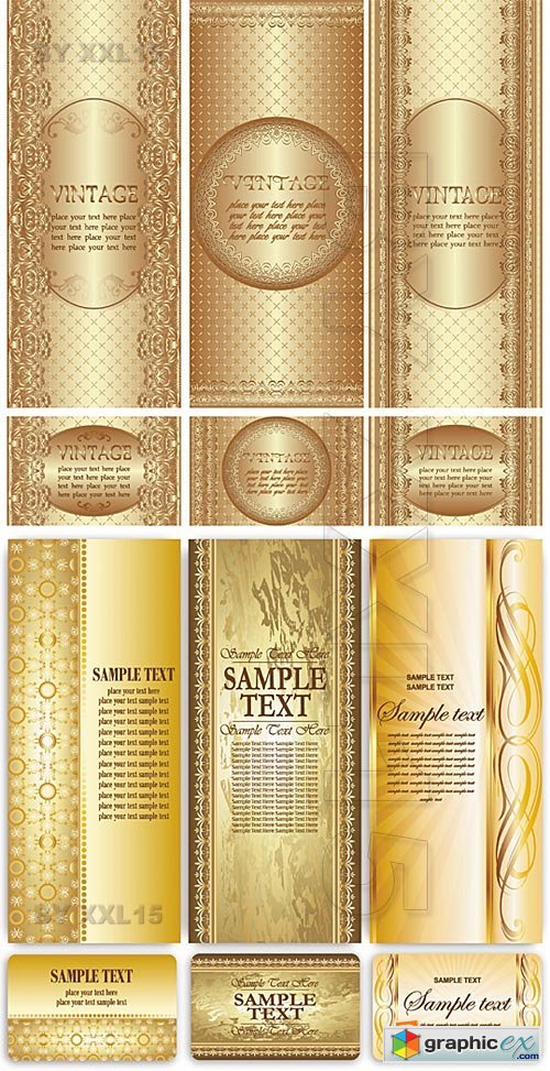 Vector Golden vintage templates