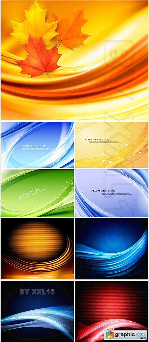Vector Colorful wavy backgrounds