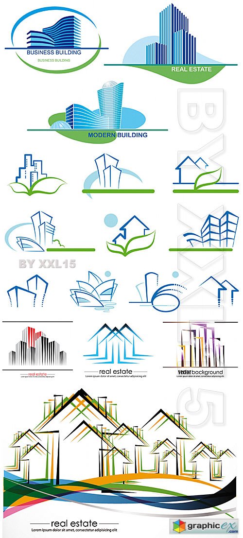 Vector Real estate icons and logos 2
