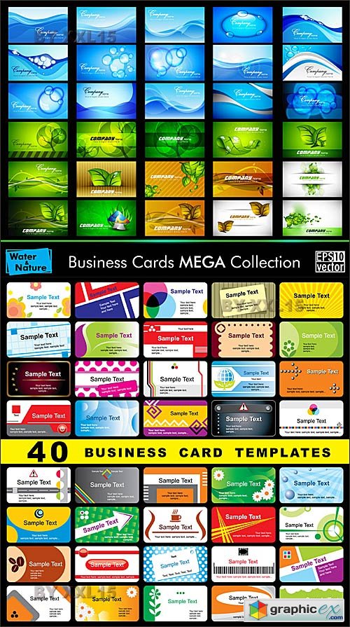 Vector Business cards set 21