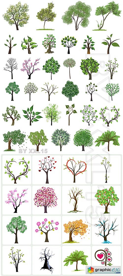 Vector Collection of vector trees