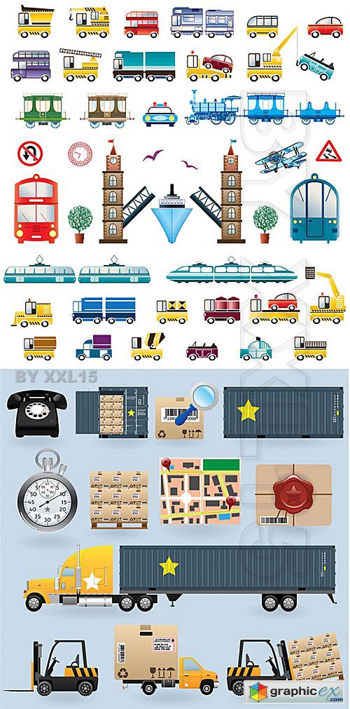 Vector Transport and delivery icons