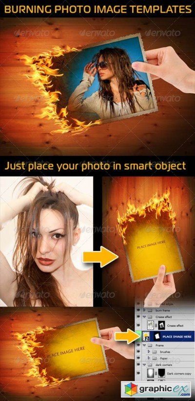 Burning Photo Image In Hands 3247785