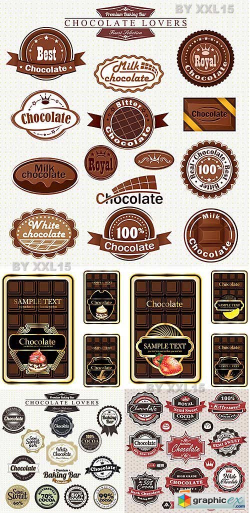Vector Chocolate labels