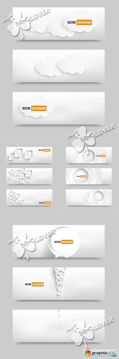 Vector Banners with 3d illustrations 0564