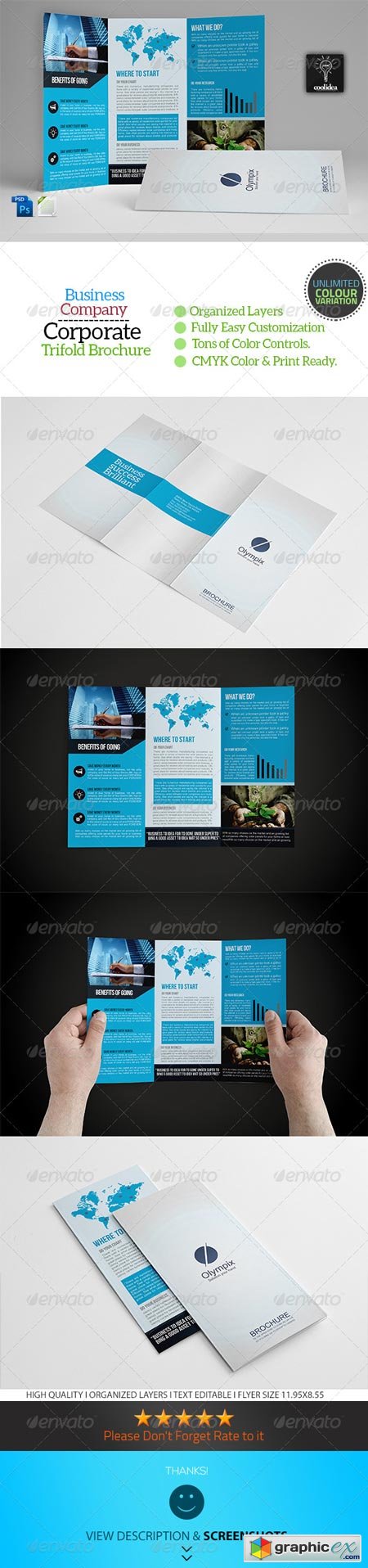 A4 Trifold Business Brochure Template Vol01 6756221