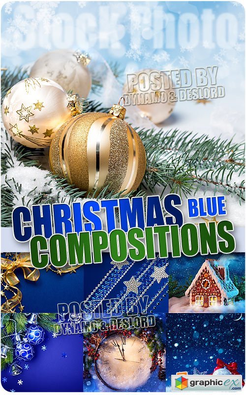 Blue Christmas Compositions - UHQ Stock Photo