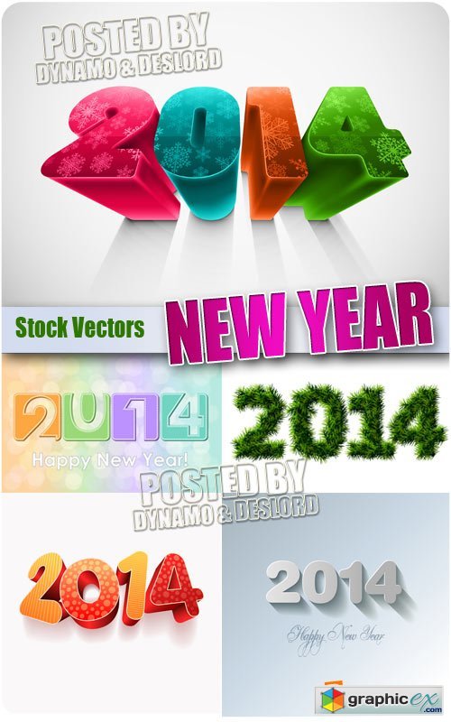 Vector New Year 2014 #2 - Stock Vectors