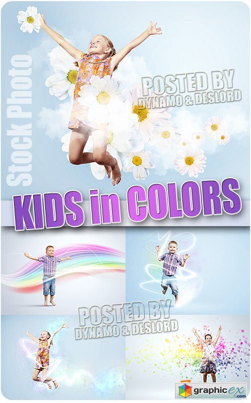 Kids in colors - UHQ Stock Photo