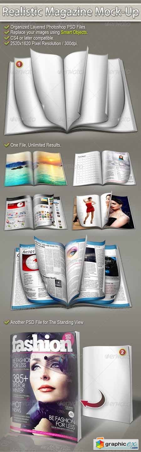 Realistic Magazine Mock-Up 2256787