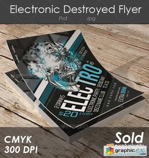 Electronic Destroyed Flyer Template