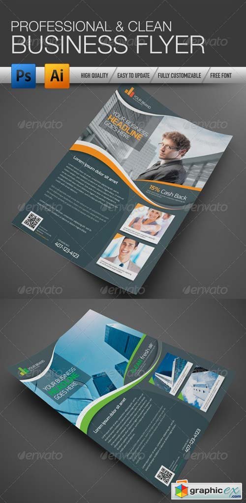 Professional and Clean Business Flyer Template