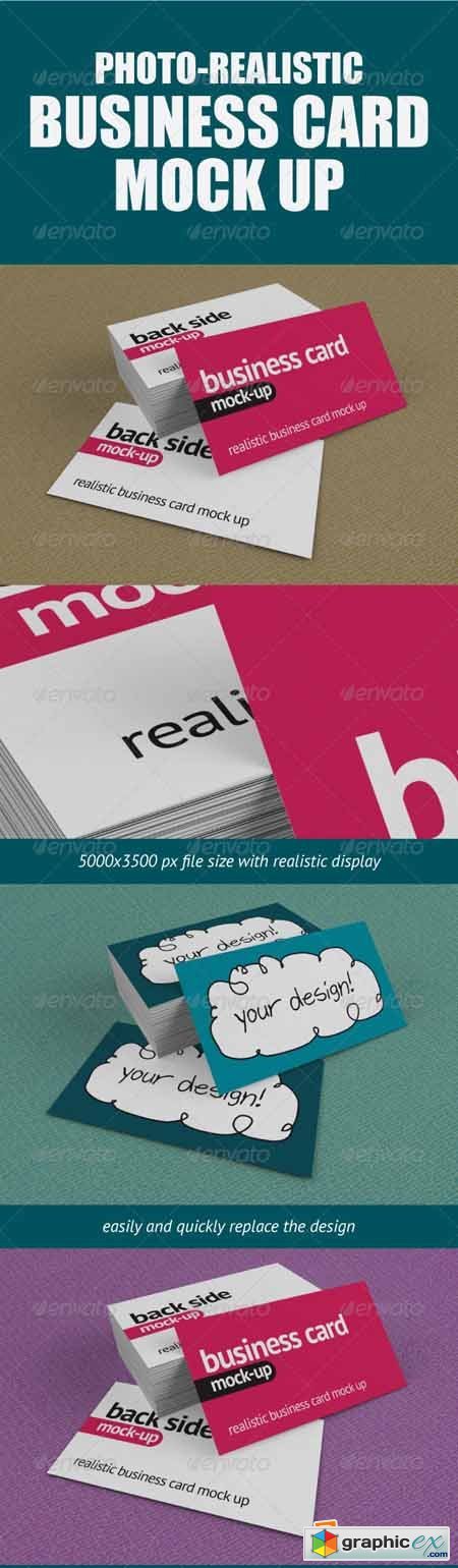 Photorealistic Business Card Mockup Template