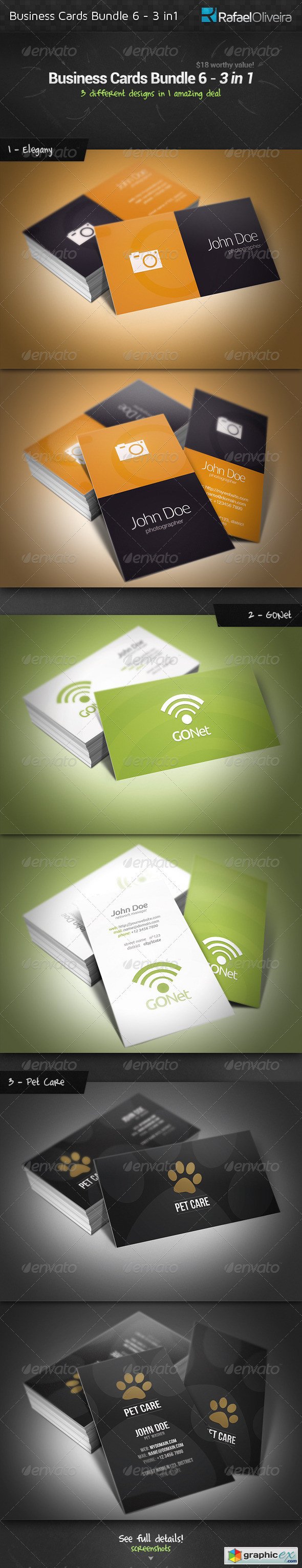 Business Cards Bundle 6 - 3 in 1