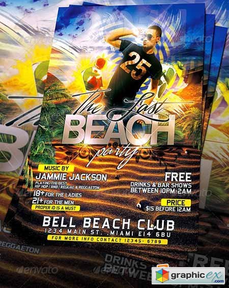 Last Beach Party Flyer Template 561404