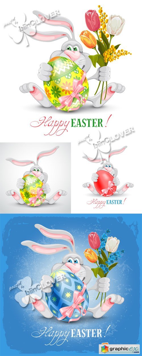Vector Easter bunny 0577